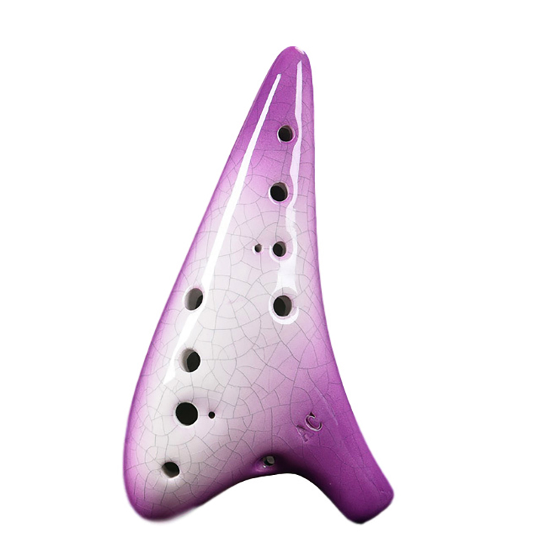 Musical Instrument Zelda - Paars Keramiek Ocarina 12 Gaten Alto