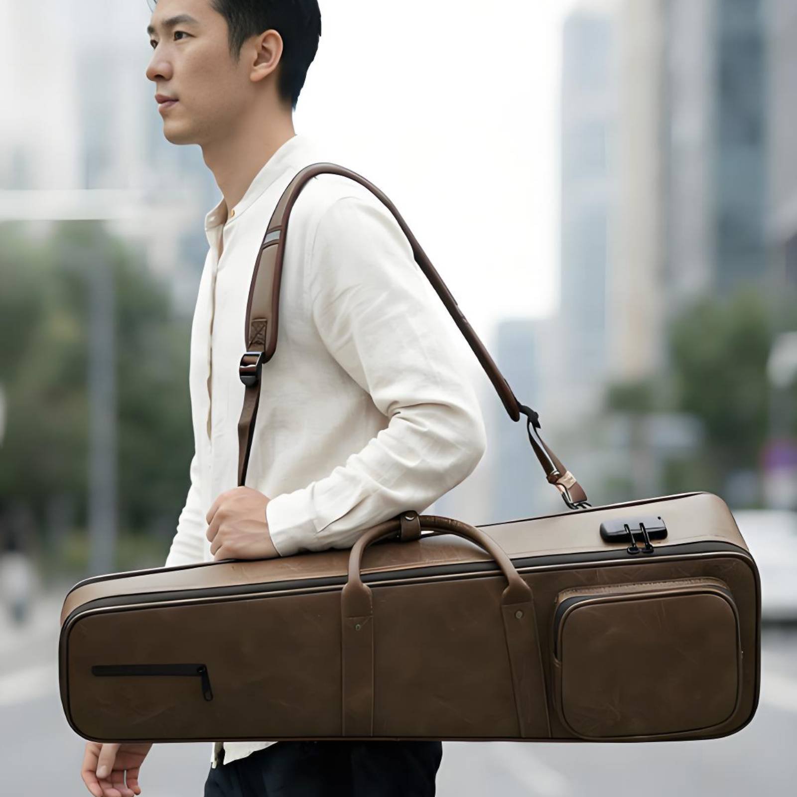 Erhu Violin Chinese - Erhu Case PU lederen Erhu tas